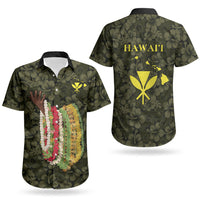 Hawaii Lei Kamehameha Couples Matching Off The Shoulder Long Sleeve Dress and Hawaiian Shirt Melemele Seamless Pattern Hibiscus Flower LT9 - Polynesian Pride