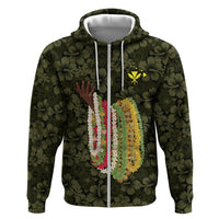 Hawaii Lei Kamehameha Hoodie Melemele Seamless Pattern Hibiscus Flower LT9 Zip Hoodie Yellow - Polynesian Pride