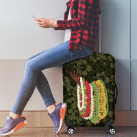 Hawaii Lei Kamehameha Luggage Cover Melemele Seamless Pattern Hibiscus Flower