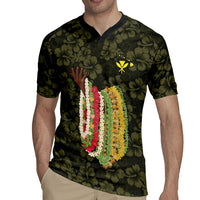 Hawaii Lei Kamehameha Rugby Jersey Melemele Seamless Pattern Hibiscus Flower LT9 - Polynesian Pride