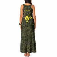 Hawaii Lei Kamehameha Tank Maxi Dress Melemele Seamless Pattern Hibiscus Flower LT9 - Polynesian Pride