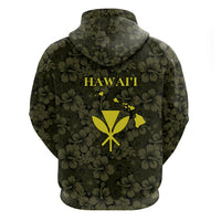 Hawaii Lei Kamehameha Zip Hoodie Melemele Seamless Pattern Hibiscus Flower LT9 - Polynesian Pride