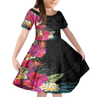 Hafa Adai Guam Family Matching Summer Maxi Dress and Hawaiian Shirt Tropical Flowers Colorful Vibes