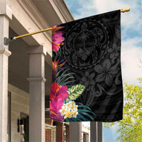 Hafa Adai Guam Garden Flag Tropical Flowers Colorful Vibes LT9 House Flag Black - Polynesian Pride
