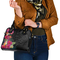 Hafa Adai Guam Shoulder Handbag Tropical Flowers Colorful Vibes