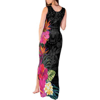 Hafa Adai Guam Tank Maxi Dress Tropical Flowers Colorful Vibes