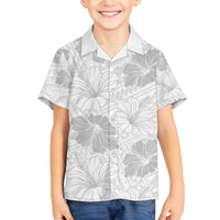 Samoa Lotu Tamaiti Family Matching Puletasi and Hawaiian Shirt White Sun Day Beauty Hibiscus Ver01