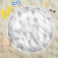 Samoa Lotu Tamaiti Beach Blanket White Sun Day Beauty Hibiscus Ver02