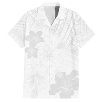Samoa Lotu Tamaiti Family Matching Short Sleeve Bodycon Dress and Hawaiian Shirt White Sun Day Beauty Hibiscus Ver02