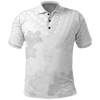 Samoa Lotu Tamaiti Polo Shirt White Sun Day Beauty Hibiscus Ver02