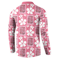 Give Cancer The Boot Pink Cowgirl Button Sweatshirt Western Aloha Hibiscus Paniolo Heritage Floral LT9 - Polynesian Pride