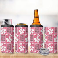 Give Cancer The Boot Pink Cowgirl 4 in 1 Can Cooler Tumbler Western Aloha Hibiscus Paniolo Heritage Floral LT9 - Polynesian Pride