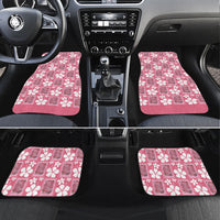 Give Cancer The Boot Pink Cowgirl Car Mats Western Aloha Hibiscus Paniolo Heritage Floral LT9 Set 4pcs Pink - Polynesian Pride