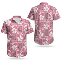 Give Cancer The Boot Pink Cowgirl Couples Matching Summer Maxi Dress and Hawaiian Shirt Western Aloha Hibiscus Paniolo Heritage Floral LT9 - Polynesian Pride