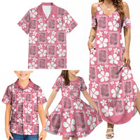 Give Cancer The Boot Pink Cowgirl Family Matching Summer Maxi Dress and Hawaiian Shirt Western Aloha Hibiscus Paniolo Heritage Floral LT9 - Polynesian Pride