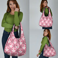 Give Cancer The Boot Pink Cowgirl Grocery Bag Western Aloha Hibiscus Paniolo Heritage Floral LT9 - Polynesian Pride