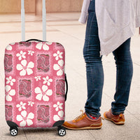 Give Cancer The Boot Pink Cowgirl Luggage Cover Western Aloha Hibiscus Paniolo Heritage Floral LT9 Pink - Polynesian Pride