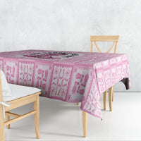 Give Cancer The Boot Pink Cowgirl Tablecloth Hawaiian Paniolo Mixed Quilt Pattern Style LT9 - Polynesian Pride