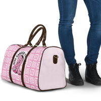 Give Cancer The Boot Pink Cowgirl Travel Bag Hawaiian Paniolo Mixed Quilt Pattern Style LT9 - Polynesian Pride