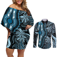 polynesia-dashiki-couples-matching-off-shoulder-short-dress-and-long-sleeve-button-shirts-polynesia-and-africa-traditional-special-together-blue