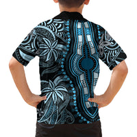 Polynesia Dashiki Family Matching Puletasi Dress and Hawaiian Shirt Polynesia and Africa Traditional Special Together Blue LT9 - Polynesian Pride