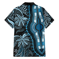 Polynesia Dashiki Hawaiian Shirt Polynesia and Africa Traditional Special Together Blue LT9 - Polynesian Pride
