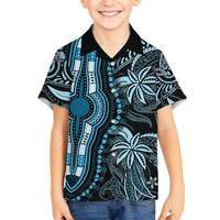 Polynesia Dashiki Hawaiian Shirt Polynesia and Africa Traditional Special Together Blue LT9 - Polynesian Pride