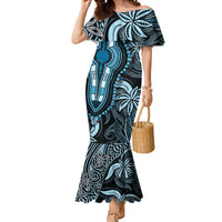 Polynesia Dashiki Mermaid Dress Polynesia and Africa Traditional Special Together Blue LT9 Women Blue - Polynesian Pride