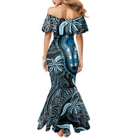 Polynesia Dashiki Mermaid Dress Polynesia and Africa Traditional Special Together Blue LT9 - Polynesian Pride