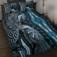 Polynesia Dashiki Quilt Bed Set Polynesia and Africa Traditional Special Together Blue LT9 - Polynesian Pride