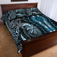 Polynesia Dashiki Quilt Bed Set Polynesia and Africa Traditional Special Together Blue LT9 - Polynesian Pride