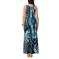 Polynesia Dashiki Tank Maxi Dress Polynesia and Africa Traditional Special Together Blue LT9 - Polynesian Pride