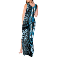 Polynesia Dashiki Tank Maxi Dress Polynesia and Africa Traditional Special Together Blue LT9 - Polynesian Pride
