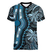 polynesia-dashiki-women-v-neck-t-shirt-polynesia-and-africa-traditional-special-together-blue