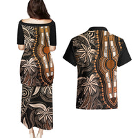 Polynesia Dashiki Couples Matching Puletasi Dress and Hawaiian Shirt Polynesia and Africa Traditional Special Together Gold LT9 - Polynesian Pride