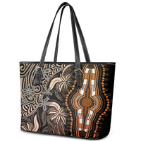 Polynesia Dashiki Leather Tote Bag Polynesia and Africa Traditional Special Together Gold LT9 - Polynesian Pride