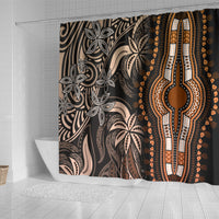 Polynesia Dashiki Shower Curtain Polynesia and Africa Traditional Special Together Gold LT9 - Polynesian Pride