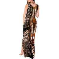 Polynesia Dashiki Tank Maxi Dress Polynesia and Africa Traditional Special Together Gold LT9 - Polynesian Pride