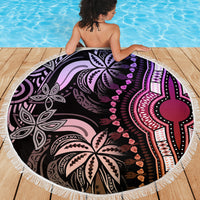 Polynesia Dashiki Beach Blanket Polynesia and Africa Traditional Special Together Pastel LT9 - Wonder Print Shop