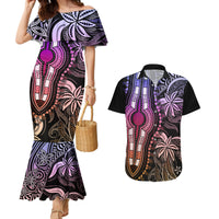 Polynesia Dashiki Couples Matching Mermaid Dress and Hawaiian Shirt Polynesia and Africa Traditional Special Together Pastel LT9 Pastel - Polynesian Pride