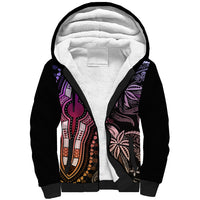 Polynesia Dashiki Sherpa Hoodie Polynesia and Africa Traditional Special Together Pastel LT9 Unisex Pastel - Polynesian Pride
