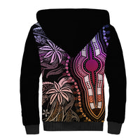Polynesia Dashiki Sherpa Hoodie Polynesia and Africa Traditional Special Together Pastel LT9 - Polynesian Pride