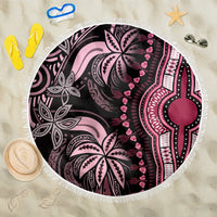 Polynesia Dashiki Beach Blanket Polynesia and Africa Traditional Special Together Pink LT9 One Size 150cm Pink - Wonder Print Shop