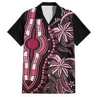 Polynesia Dashiki Hawaiian Shirt Polynesia and Africa Traditional Special Together Pink LT9 Pink - Polynesian Pride