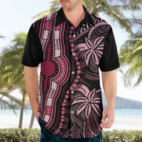 Polynesia Dashiki Hawaiian Shirt Polynesia and Africa Traditional Special Together Pink LT9 - Polynesian Pride
