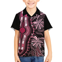 Polynesia Dashiki Hawaiian Shirt Polynesia and Africa Traditional Special Together Pink LT9 - Polynesian Pride