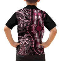 Polynesia Dashiki Hawaiian Shirt Polynesia and Africa Traditional Special Together Pink LT9 - Polynesian Pride