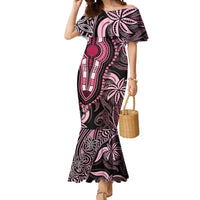 Polynesia Dashiki Mermaid Dress Polynesia and Africa Traditional Special Together Pink LT9 Women Pink - Polynesian Pride