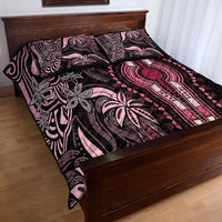 Polynesia Dashiki Quilt Bed Set Polynesia and Africa Traditional Special Together Pink LT9 - Polynesian Pride