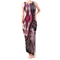 Polynesia Dashiki Tank Maxi Dress Polynesia and Africa Traditional Special Together Pink LT9 Women Pink - Polynesian Pride